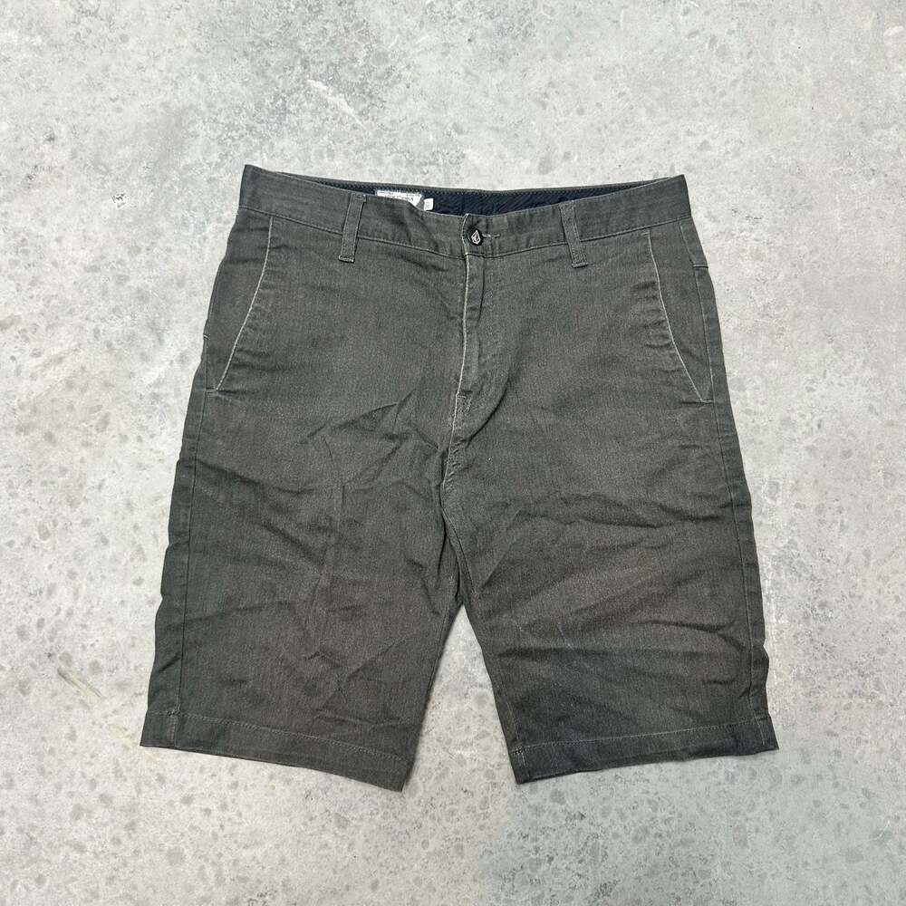 Mens Volcom Gray Chino Skater Shorts - 30”